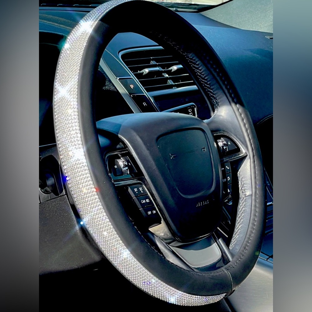 Crystal Heiress Crystal Steering Wheel Cover. Universal Fit.